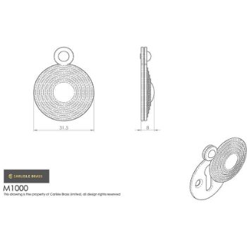 Picture of Queen Anne Covered Escutcheon - M1000CP