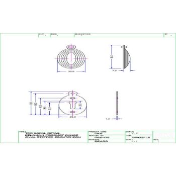 Picture of Stepped Oval Shaped Covered Escutcheon - DK6SC