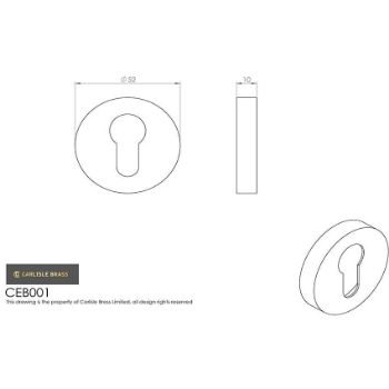 Picture of Carlisle Brass Euro Escutcheon in Polished Chrome- CEB001PC