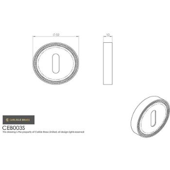 Picture of Standard Lock Profile Escutcheon on Round Stepped Rose in Polished Nickel - CEB003SPN