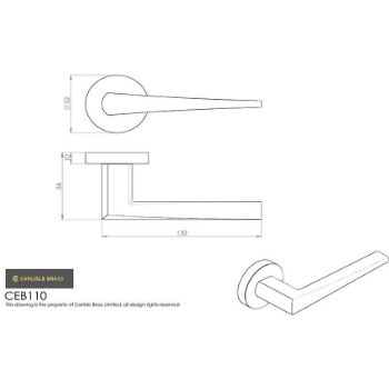 Picture of SUI LEVER ON ROUND ROSE- CEB110SB