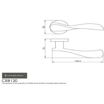 Picture of LAVI LEVER ON ROUND ROSE- CEB120SB