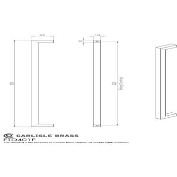 Picture of Carlisle Brass Block Handle in Antique Brass - FTD401AB