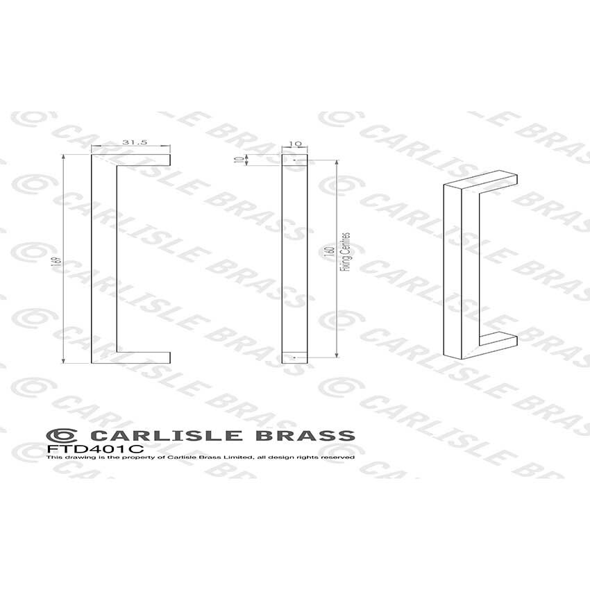 Simply Door Handles, Carlisle Brass Block Handle in Matt Black - Buy ...