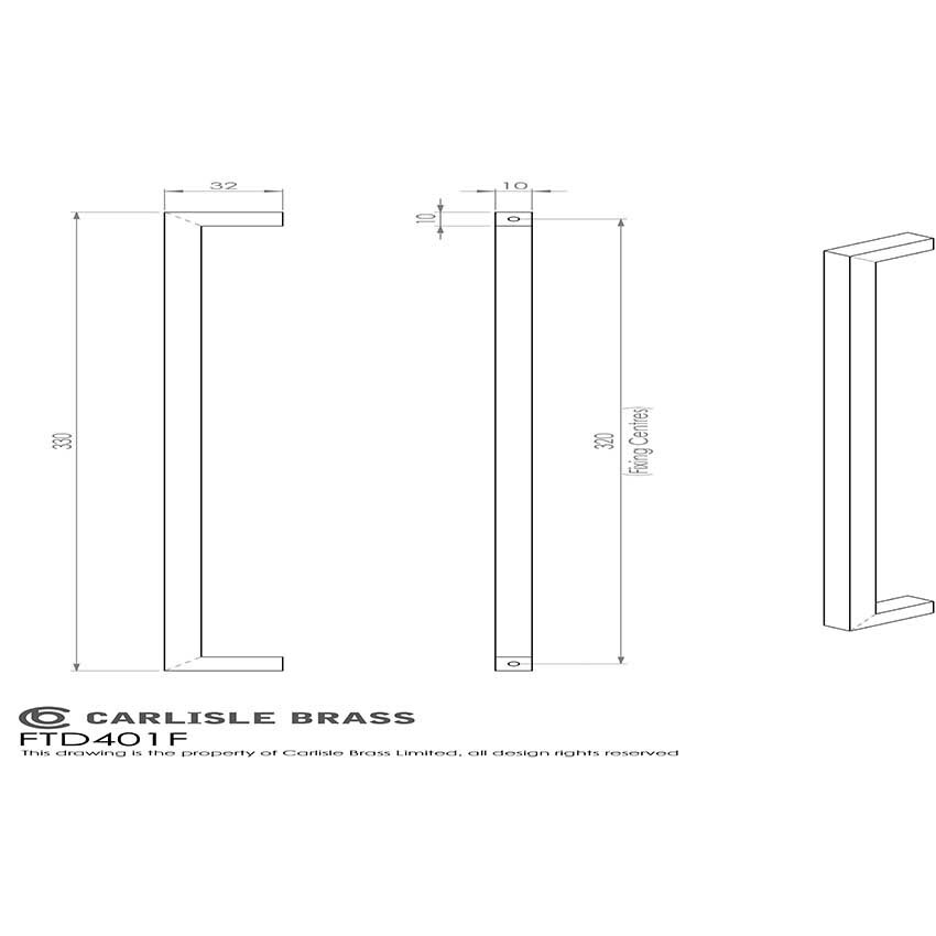 Simply Door Handles, Carlisle Brass Block Handle in Matt Black - Buy ...