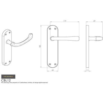 Picture of Ibra Door Handle in Brushed Satin Chrome - CBL12SC