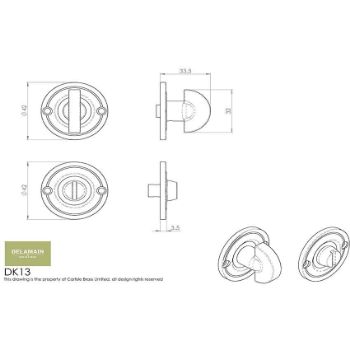 Picture of Delamain Turn & Release in Florentine Bronze - DK13FB