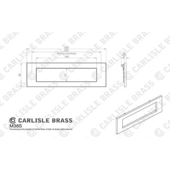 Picture of 257 x 81mm Plain Letter Plate - M36S