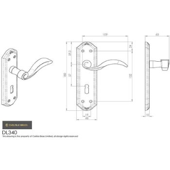 Picture of Wentworth Lock Handle - DL340FB