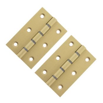 Solid Brass Hinges 3" x 2" x 2.2mm in Satin Brass - AWH3222SB Solid Brass Hinges 3" x 2" x 2.2mm in Satin Brass - AWH3222SB