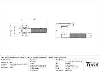 Picture of Satin Brass Brompton Door Handle on Rose Set - 50843