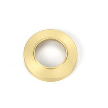 Picture of Satin Brass Brompton Door Handle on Rose Set - 50843