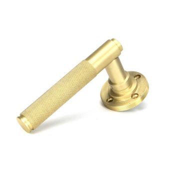 Picture of Satin Brass Brompton Door Handle on Rose Set - 50843