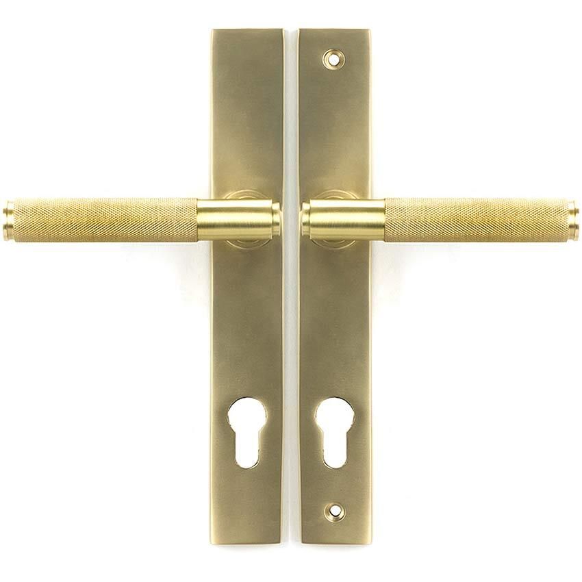 Picture of Satin Brass Brompton Slimline Lever Espag Lock Set - 50841