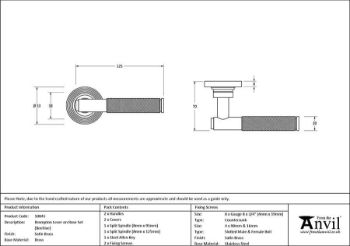 Picture of Satin Brass Brompton Door Handle on Rose Set - 50845