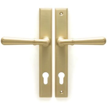 Picture of Satin Brass Newbury Slimline Lever Espag Lock Set - 50851