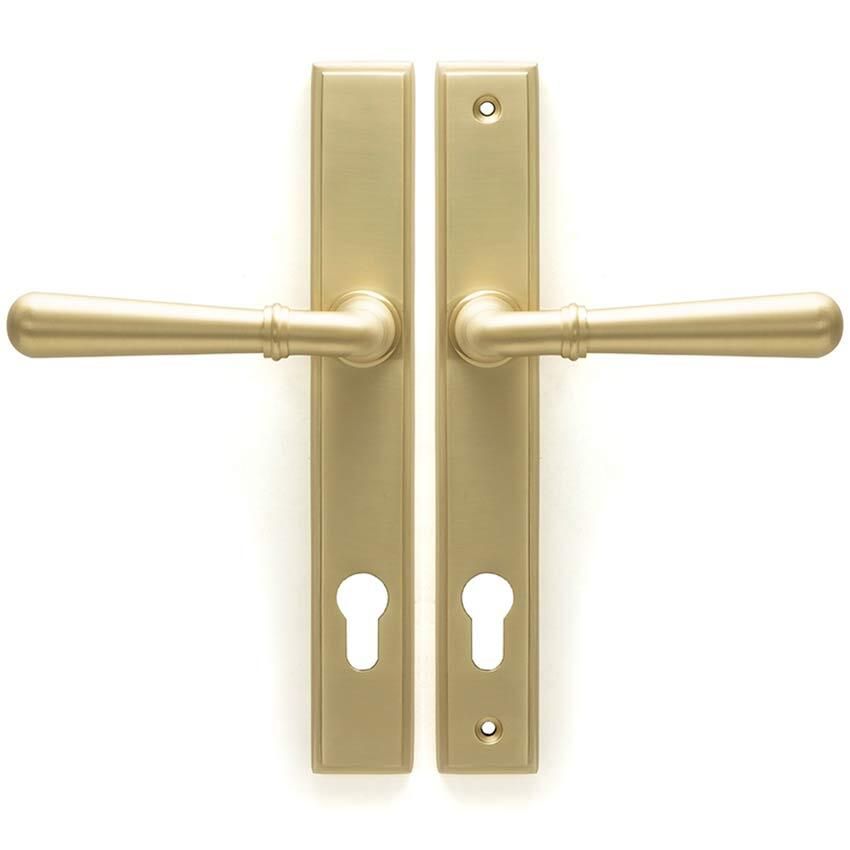 Picture of Satin Brass Newbury Slimline Lever Espag Lock Set - 50851