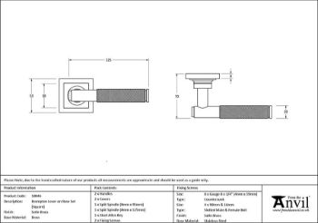 Picture of Satin Brass Brompton Door Handle on Rose Set - 50846