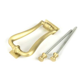 Picture of Satin Brass Slimline Art Deco Door Knocker - 50886