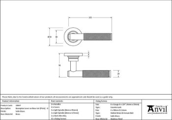 Picture of Satin Brass Brompton Lever on Rose Set - Unsprung - 50847