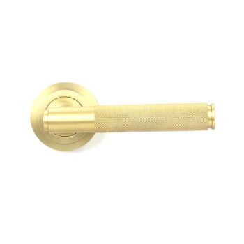 Picture of Satin Brass Brompton Lever on Rose Set - Un-sprung - 50848