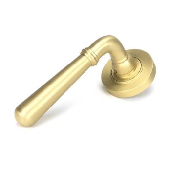 Picture of Satin Brass Newbury Door Handle on Rose Set  - 50853