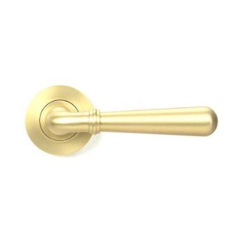 Picture of Satin Brass Newbury Door Handle on Rose Set  - 50853