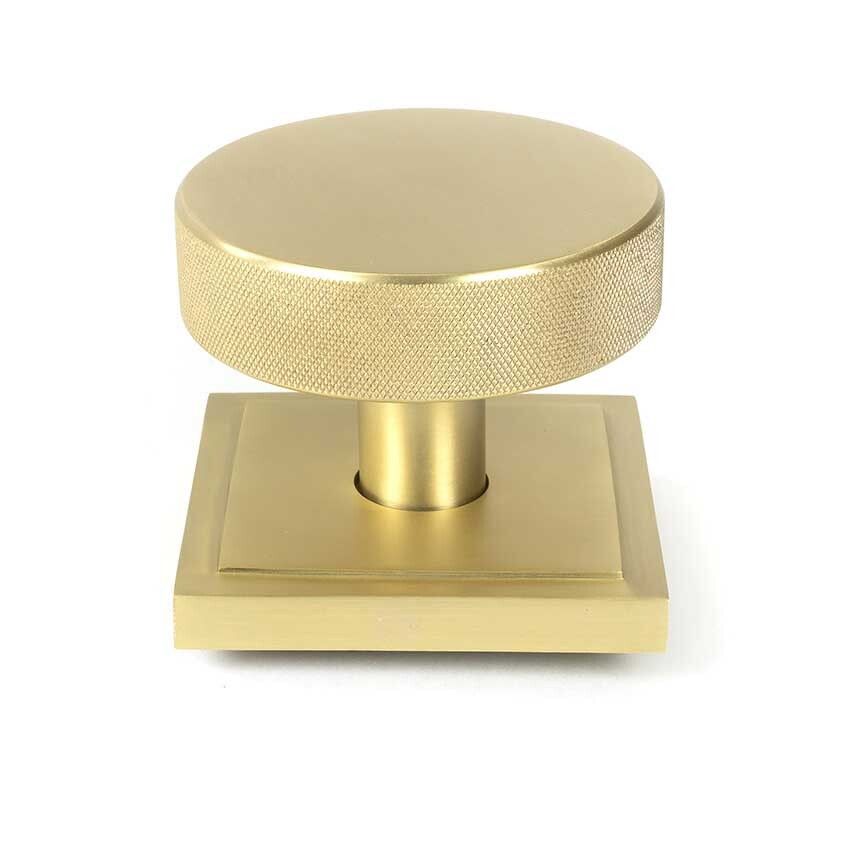 Picture of Satin Brass Brompton Centre Door Knob (Square) - 50896