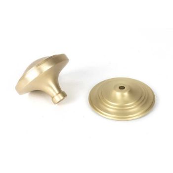 Picture of Satin Brass Art Deco Centre Door Knob - 50897