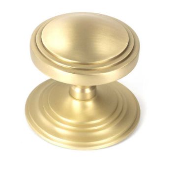 Picture of Satin Brass Art Deco Centre Door Knob - 50897