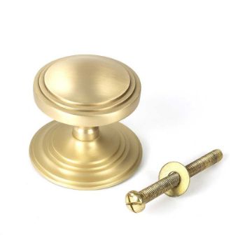 Picture of Satin Brass Art Deco Centre Door Knob - 50897