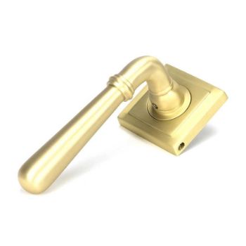 Picture of Satin Brass Newbury Door Handle on Square Rose - 50856