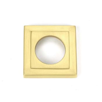 Picture of Satin Brass Newbury Door Handle on Square Rose - 50856