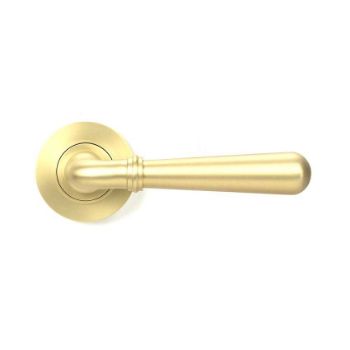 Picture of Satin Brass Newbury Lever on Rose Set (Plain) - Unsprung - 50857