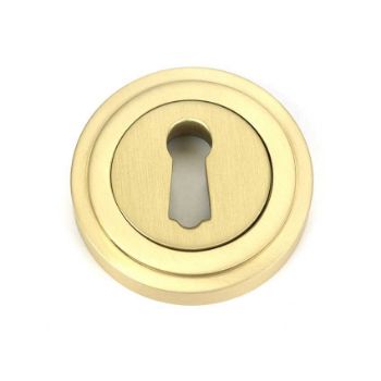 Picture of Satin Brass Round Escutcheon (Art Deco) - 50873