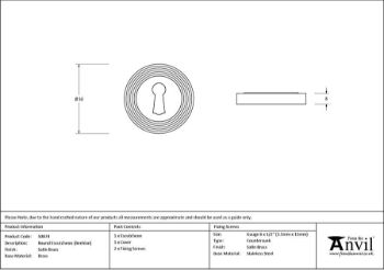 Picture of Satin Brass Round Escutcheon - 50874