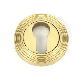 Picture of Satin Brass Round Euro Escutcheon (Beehive) - 50878