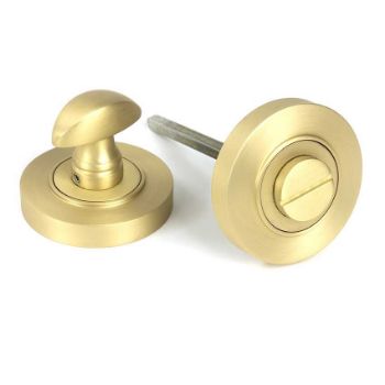 Picture of Satin Brass Round Thumbturn Set (Plain) - 50880