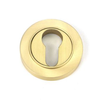 Picture of Satin Brass Round Euro Escutcheon (Plain) - 50876