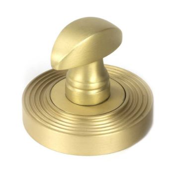 Picture of Satin Brass Round Thumbturn Set (Beehive) - 50882