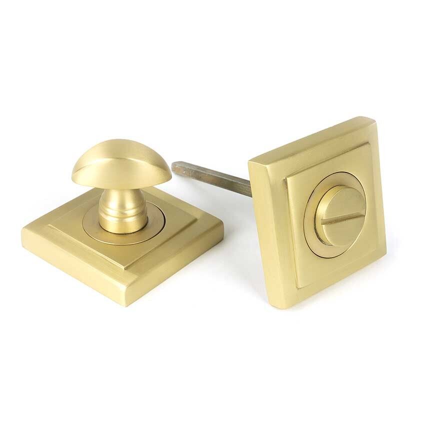 Picture of Satin Brass Thumbturn Set (Square) - 50883