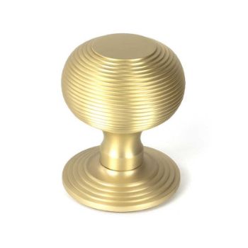 Picture of Satin Brass Beehive Centre Door Knob - 50887