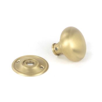 Picture of Satin Brass Mushroom Mortice/Rim Knob Set - 50901