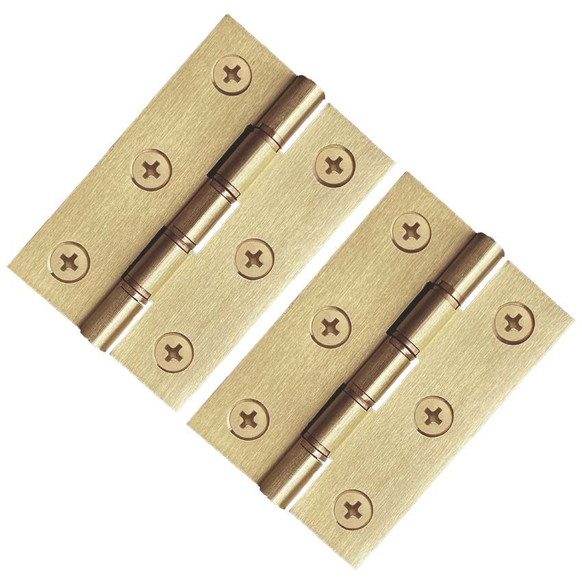 Picture of 3" (76mm)Satin Brass DP Washered Door Hinges - PR88-400-SB