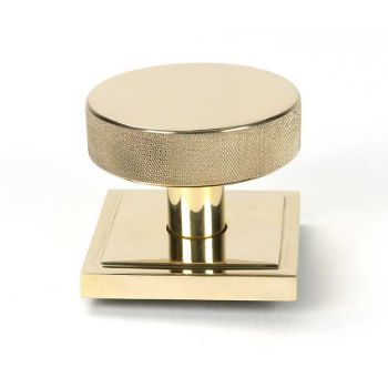 Picture of Polished Brass Brompton Centre Door Knob (Square) - 50829