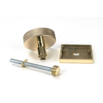 Picture of Polished Brass Brompton Centre Door Knob (Square) - 50829