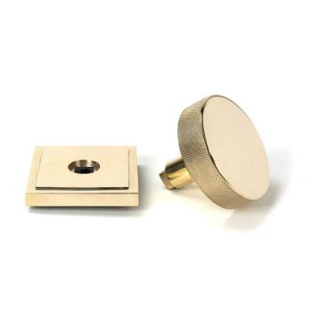 Picture of Polished Brass Brompton Centre Door Knob (Square) - 50829