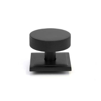 Picture of Matt Black Brompton Centre Door Knob (Square) - 46761