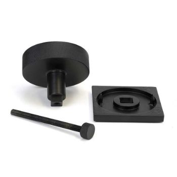 Picture of Matt Black Brompton Centre Door Knob (Square) - 46761