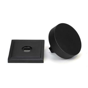 Picture of Matt Black Brompton Centre Door Knob (Square) - 46761